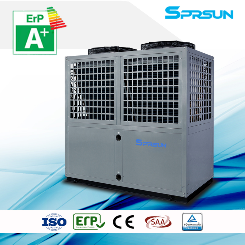 calentador de agua industrial de la pompa de calor de la fuente de aire de alta temperatura de 42KW 55KW 80℃ EVI 